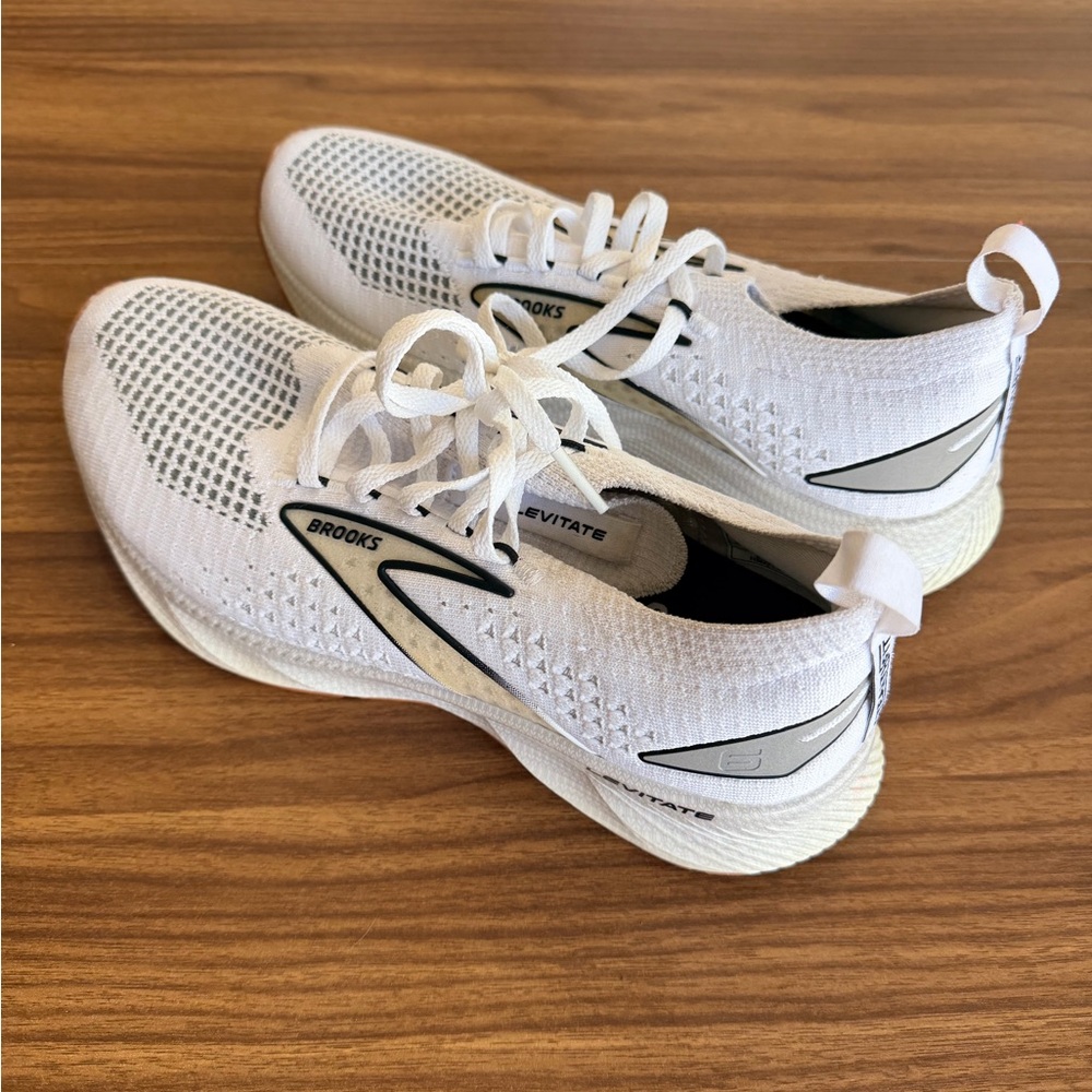 Brooks White Levitate Running Shoes